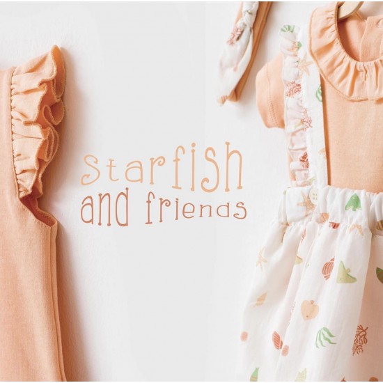 BABY DRESS SET STARFISH AND FRIENDS  (ANDYWAWA)