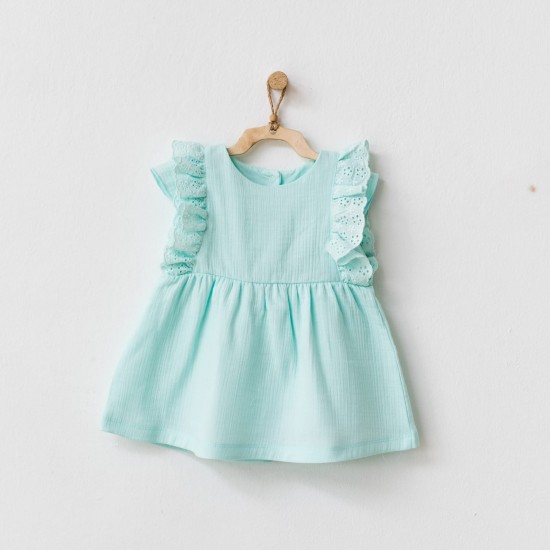 Somthing Pretty Mint Baby Girl Dress , Baby Girl Outfit , Organic Baby Clothes